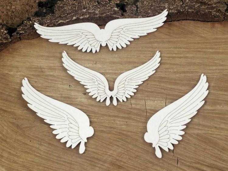 Scrapiniec Chipboard Wings Set #4758