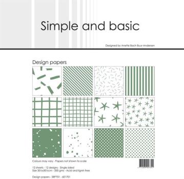 Simple and Basic Eucalyptus 12x12 Inch Paper Pack