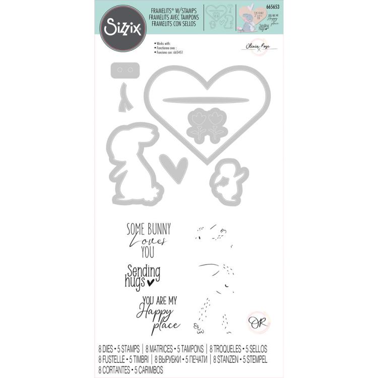 Sizzix Framelits w/ Stamps Bunny Love 665653