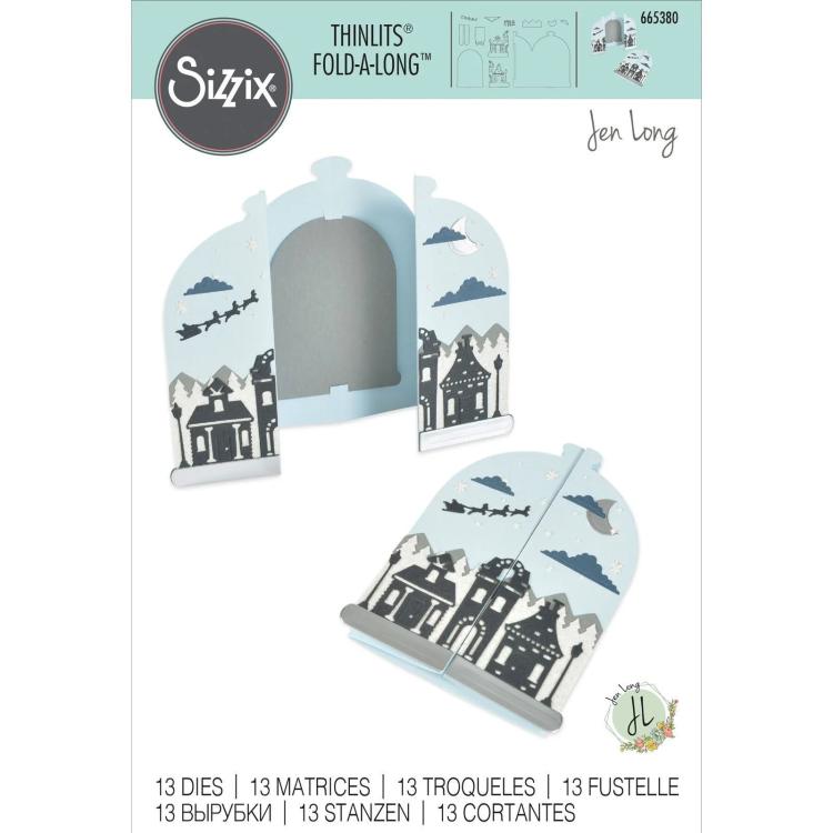 Sizzix Thinlits Die Set 13PK Bell Jar Fold-a-Long Card 665380