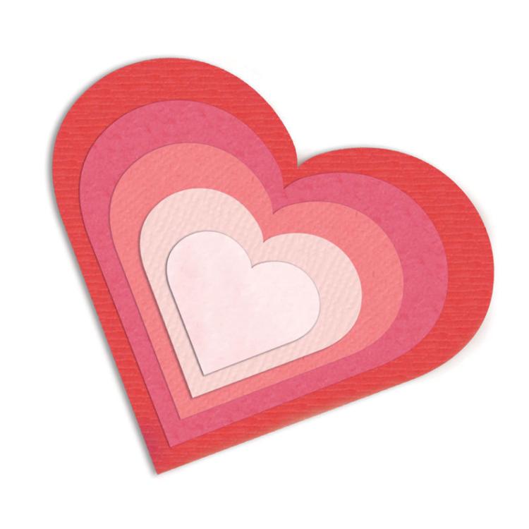 Sizzix Framelits Die Set 6PK Hearts