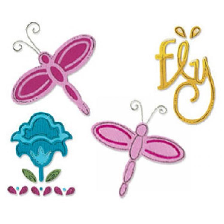 Sizzix Sizzlits 4PK Die Dragonfly Set #657082