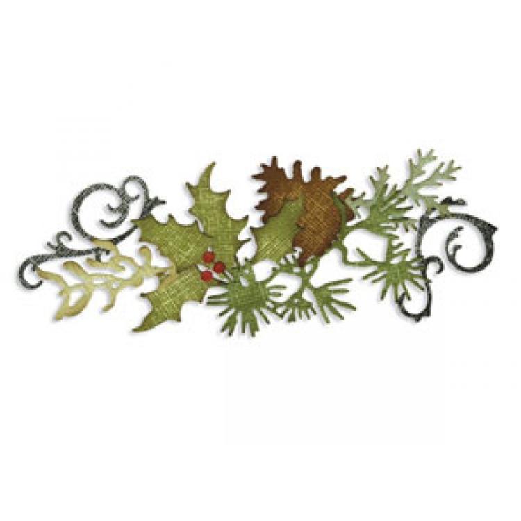 Sizzlits Decorative Strip Festive Greenery #657467