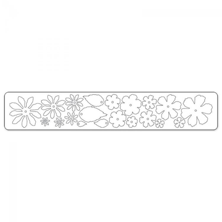 Sizzlits Decorative Strip Tattered Flower Garland #657824