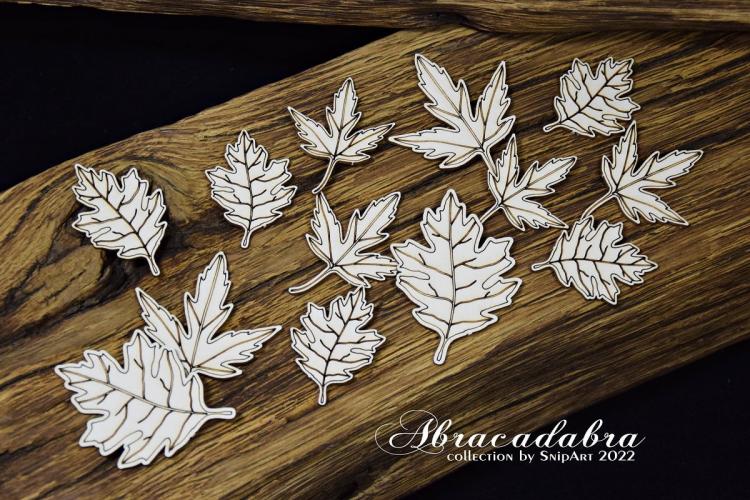 SnipArt Chipboard Abracadabra Leaves Set #25056