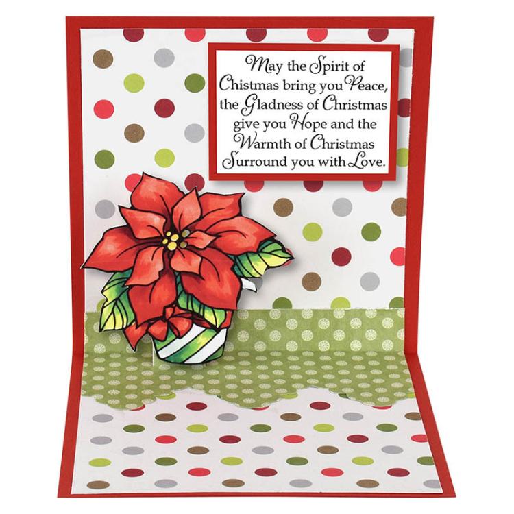 Stampendous Set Wrapped Poinsettia #CLD11