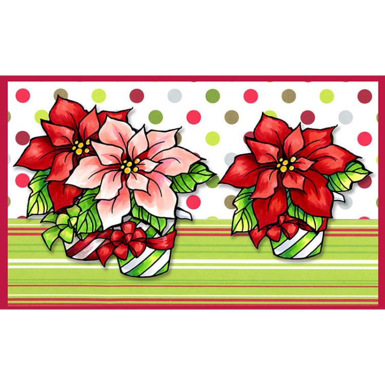 Stampendous Set Wrapped Poinsettia #CLD11