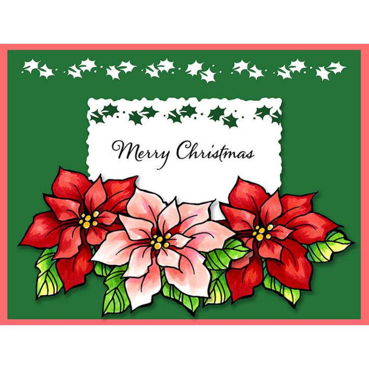 Stampendous Set Wrapped Poinsettia #CLD11