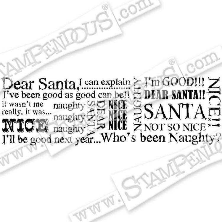 Stampendous Stempel Santa Words