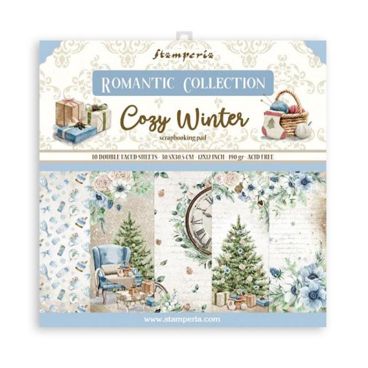 Stamperia 12x12 Paper Pad Cozy Winter SBBL120