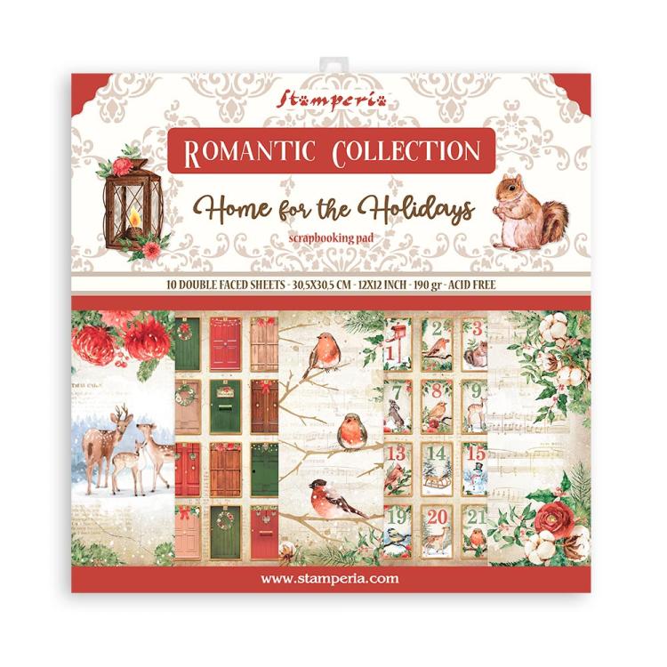 Stamperia 12x12 Paper Pad Home for the Holidays SBBL119