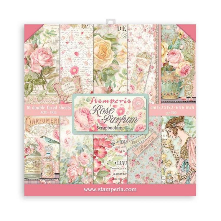 Stamperia 6x6 Paper Pad Rose Parfum SBBXS26