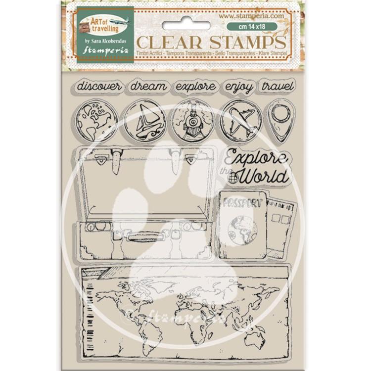 Stamperia Art of Travelling Clear Stamps #WTK209