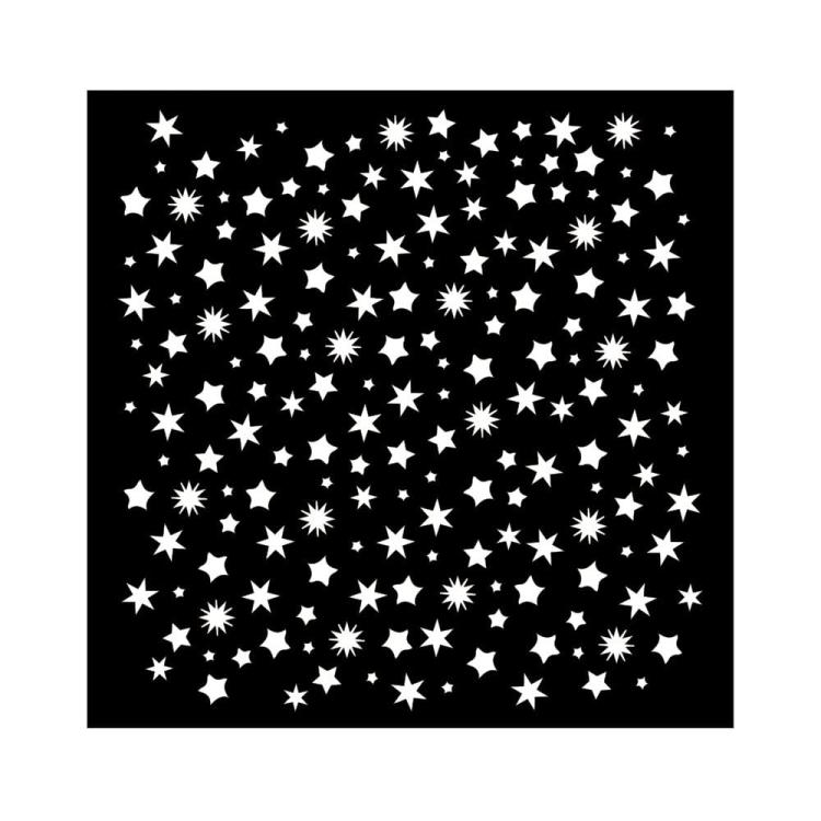 Stamperia Classic Christmas Thick Stencil 18x18cm Stars KSTDQ112