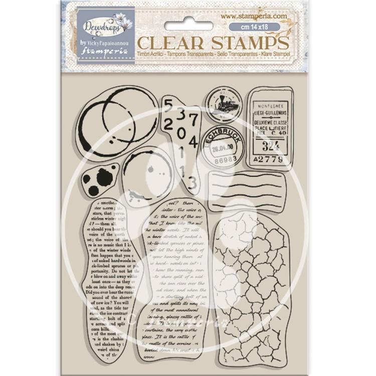 Stamperia Dewdrops Clear Stamps Mixed Backgrounds #WTK208