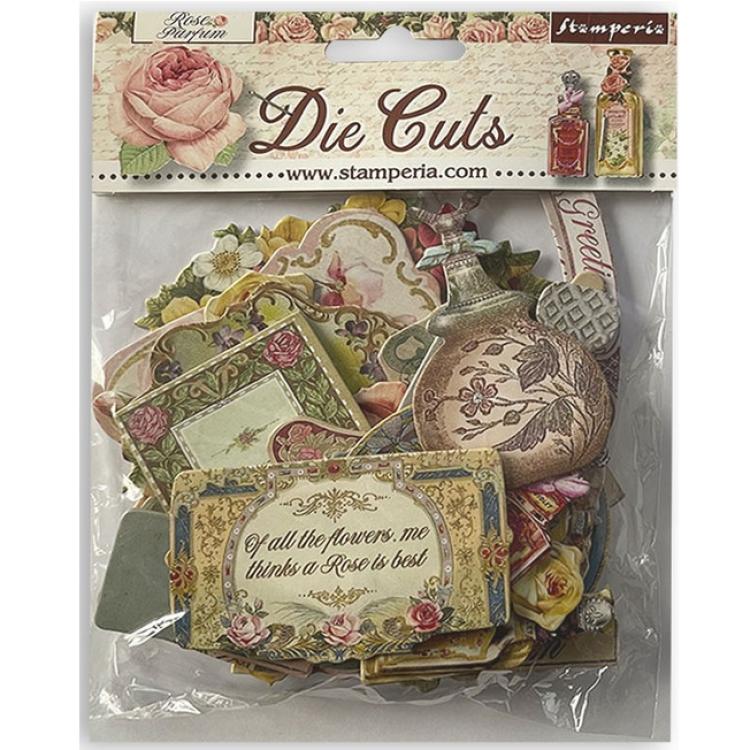 Stamperia Die Cuts Assorted Rose Parfum DFLDC70