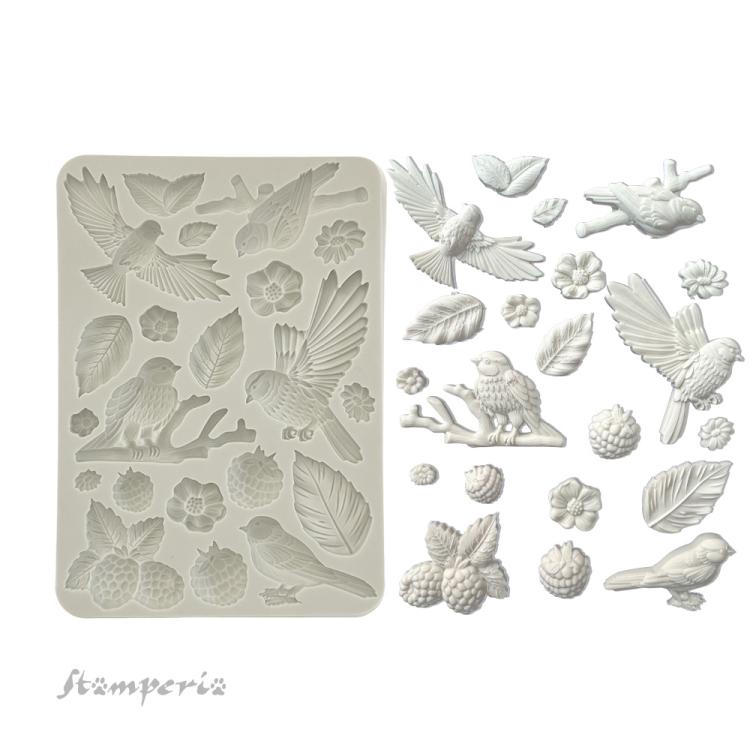 Stamperia Forest A5 Silicone Mould Birds KACMA538