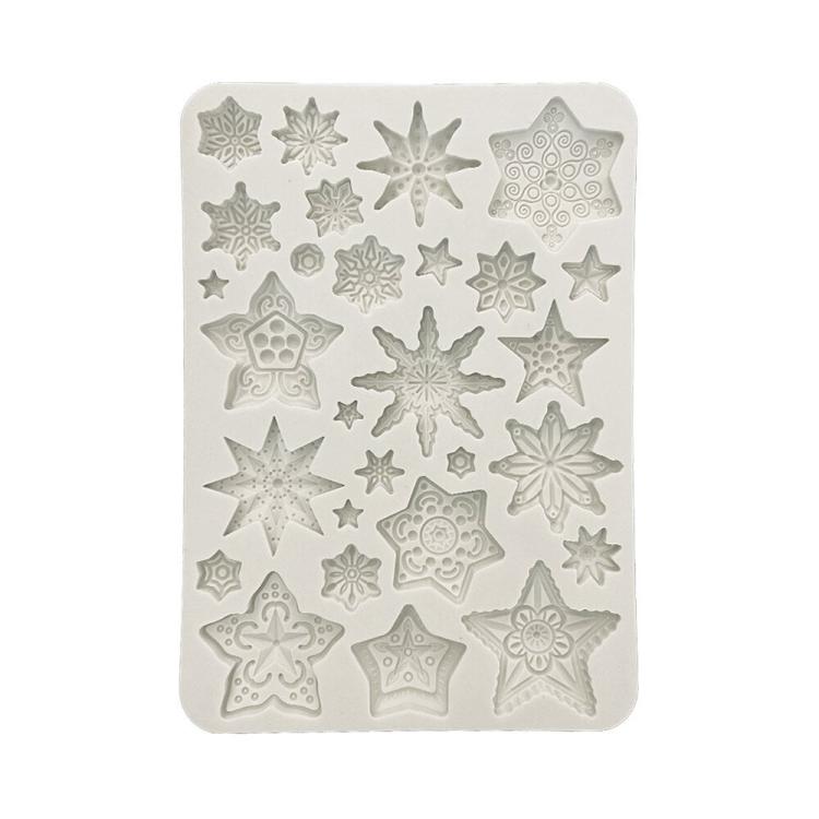 Stamperia Gear up for Christmas A5 Silicone Mould Stars KACMA532