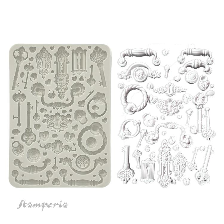 Stamperia Golden Harmony A5 Silicone Mould Keys KACMA537