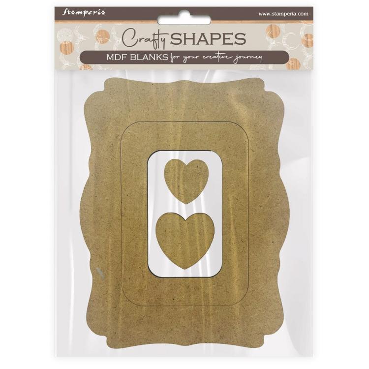 Stamperia MDF Crafty Shapes Blanks Alterego Frames and Hearts KLSM26