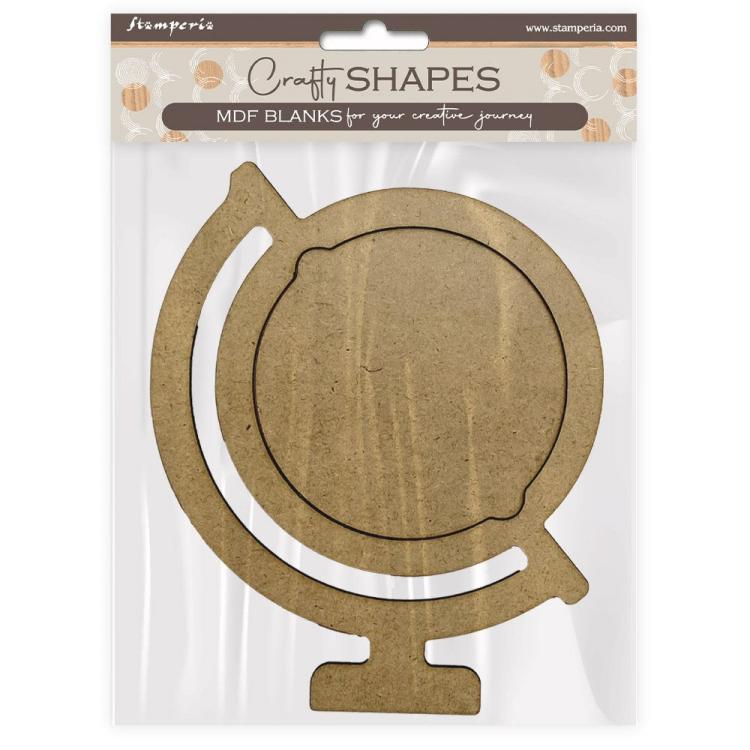 Stamperia MDF Crafty Shapes Blanks Art of Travelling Globe KLSM34