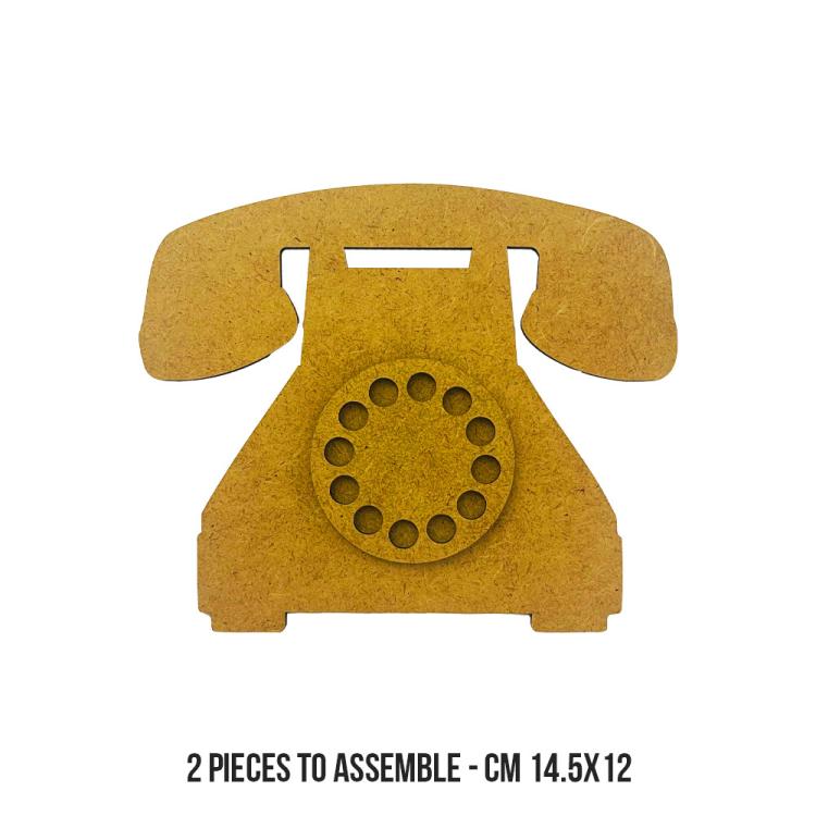 Stamperia MDF Crafty Shapes Blanks Golden Harmony Telephone KLSM24