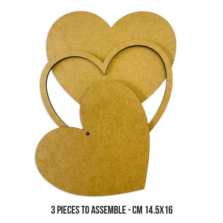 Stamperia MDF Crafty Shapes Blanks Hearts KLSM20