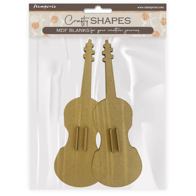 Stamperia MDF Crafty Shapes Blanks Music Violin KLSM28