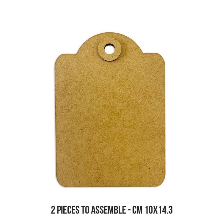 Stamperia MDF Crafty Shapes Blanks Rounded Tag KLSM16