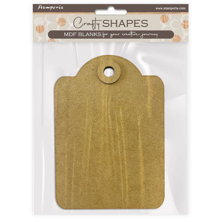 Stamperia MDF Crafty Shapes Blanks Rounded Tag KLSM16