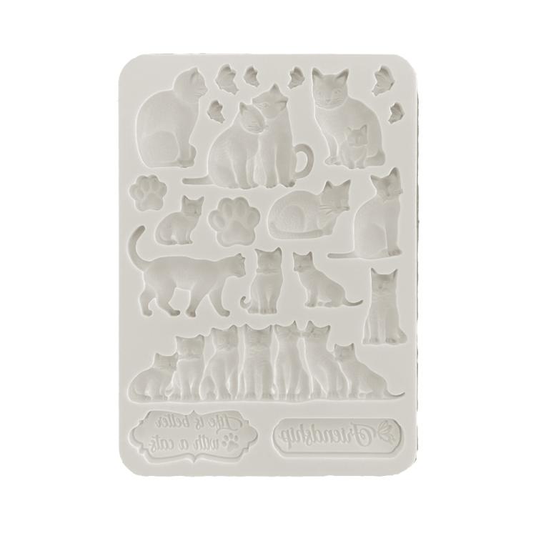 Stamperia Orchids and Cats A5 Silicone Mould Cats KACMA523