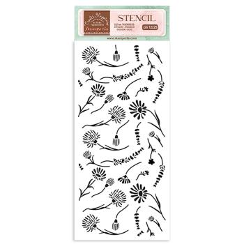 Stamperia Stencil Welcome Home Flowers KSTDL78