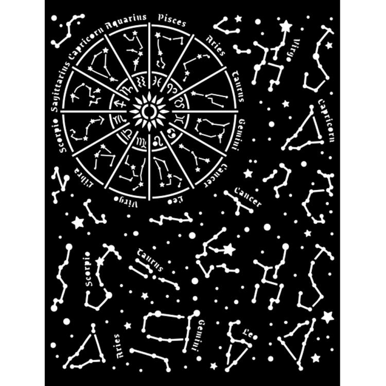 Stamperia Thick Stencil Cosmos Infinity Constellation KSTD116