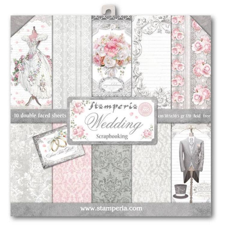 Stamperia 12x12 Paper Pad Wedding #SBBL18