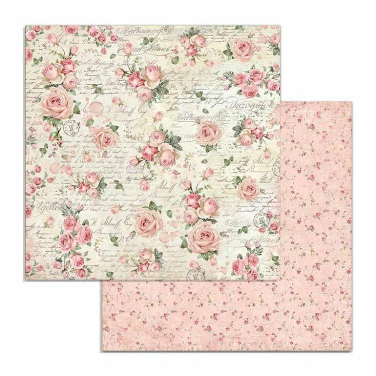 Stamperia 12x12 Paper Set Rose Wallpaper #SBB700