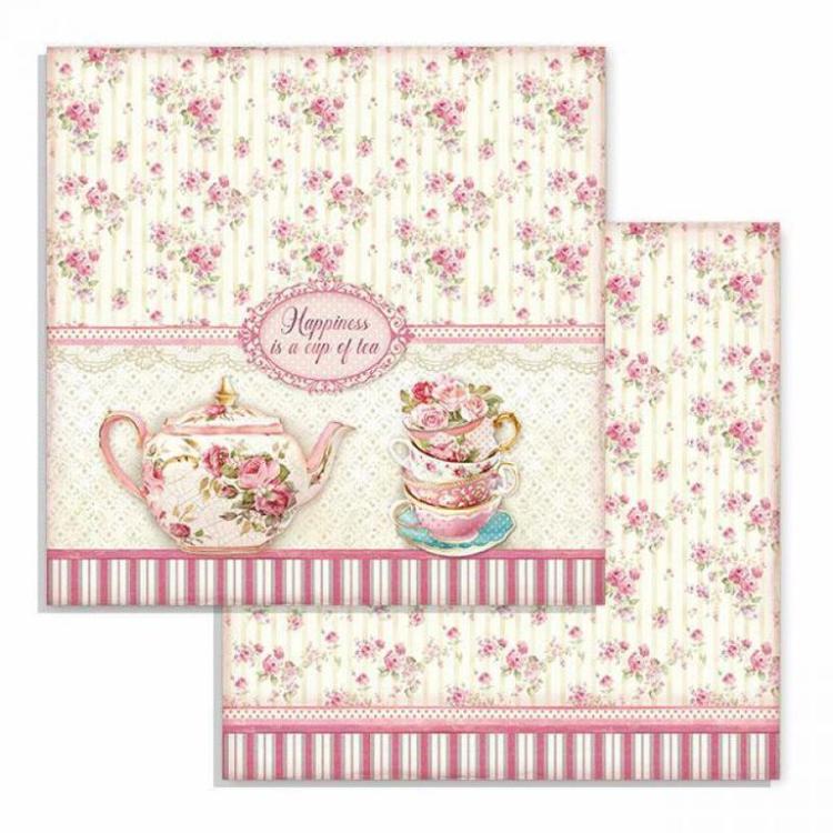 Stamperia 12x12 Paper Set Sweety Cup of Tea #SBB736