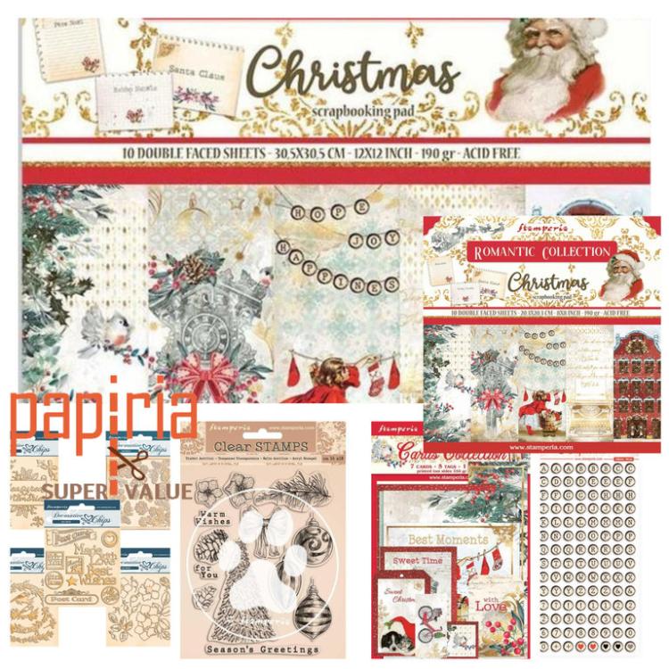 Stamperia KIT Romantic Christmas Scrapbooking BUNDLE