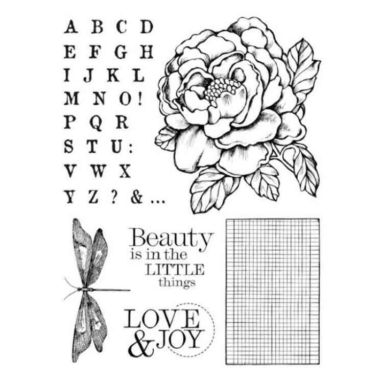 Stamperia Rubber Stamp Peony