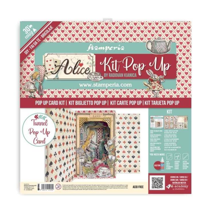 Stamperia Tunnel Pop Up Kit Alice Wonderland POP04