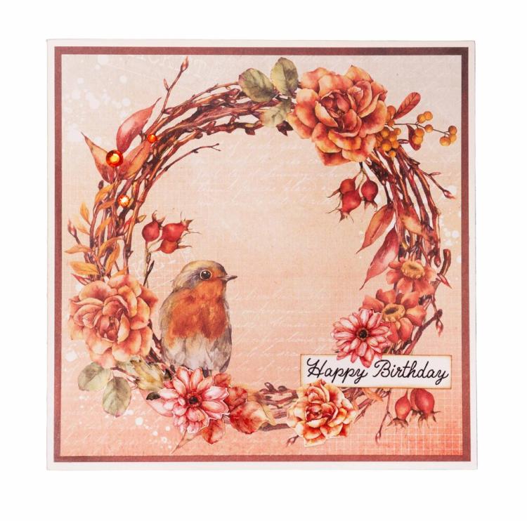 Studio Light Autumn Bouquets 6x6 Inch Paper Pad Copper Blush #107