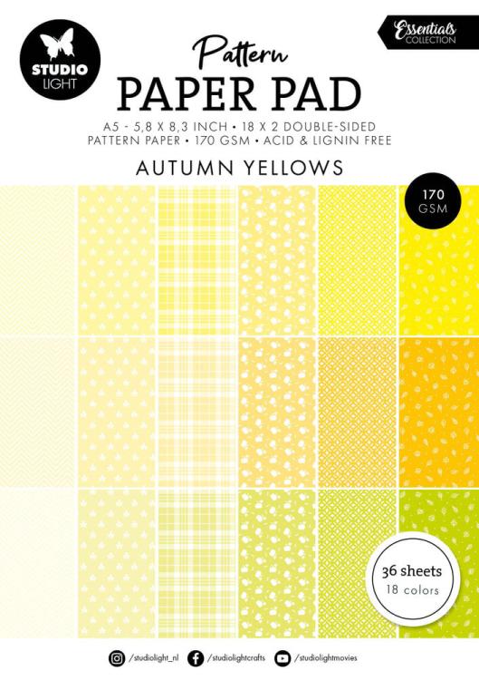 Studio Light Autumn Yellow A5 Paper Pad (SL-ES-PPP233)