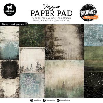 Studio Light Background Papers 8x8 Grunge Paper Pad #187