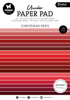 Studio Light Christmas Reds A5 Essentials Unicolor Paper Pad #205
