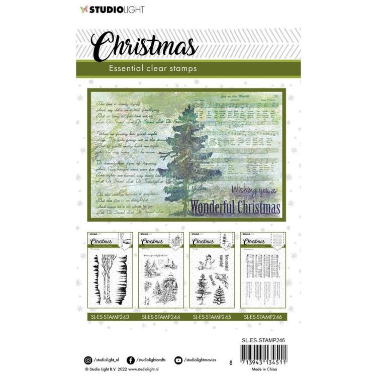 Studio Light Clear Stamp Christmas Background Music Essential #246