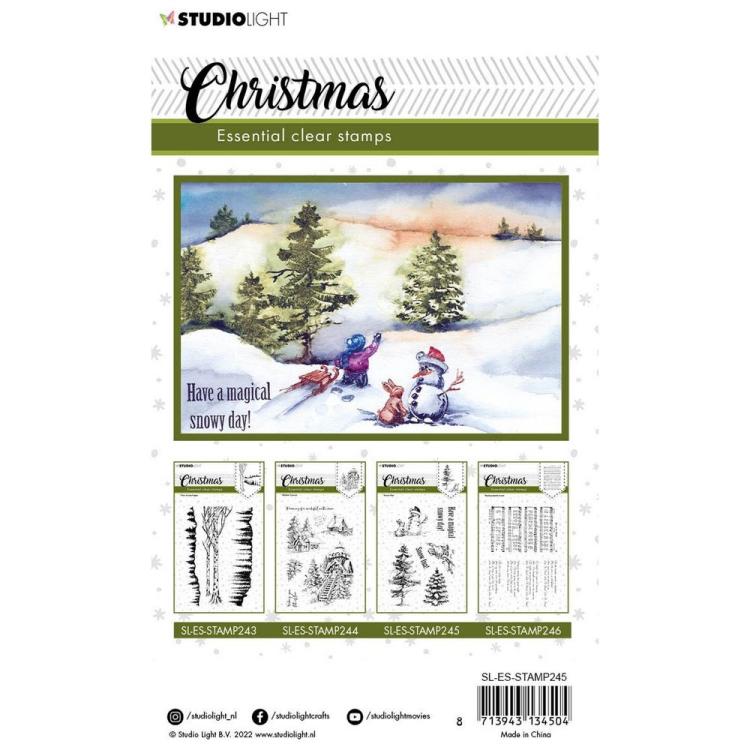 Studio Light Clear Stamp Christmas Snow Fun Essential #245