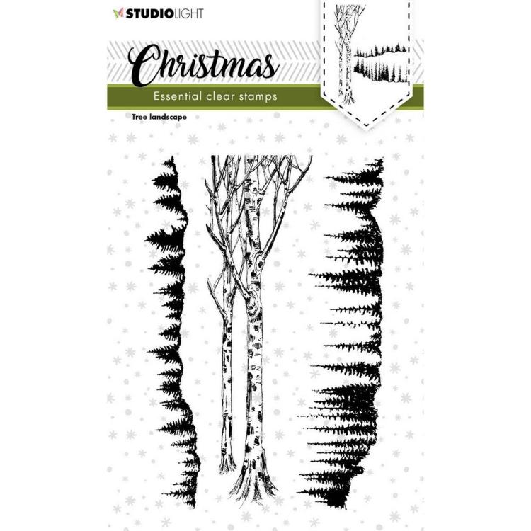 Studio Light Clear Stamp Christmas Tree Landscape Essential #243