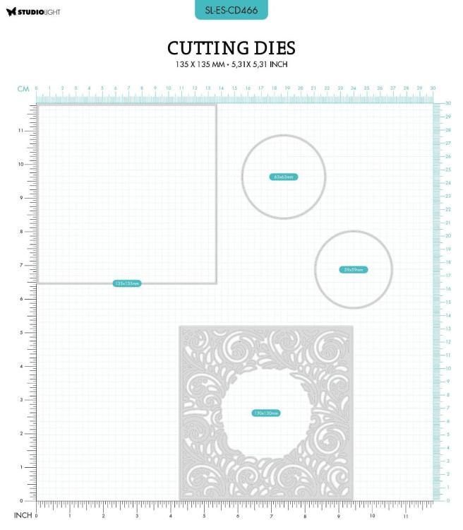 Studio Light Cutting Die Essentials Swirl Frame #466