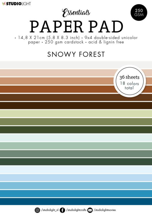 Studio Light Essentials A5 Paper Pad Snowy Forest #98