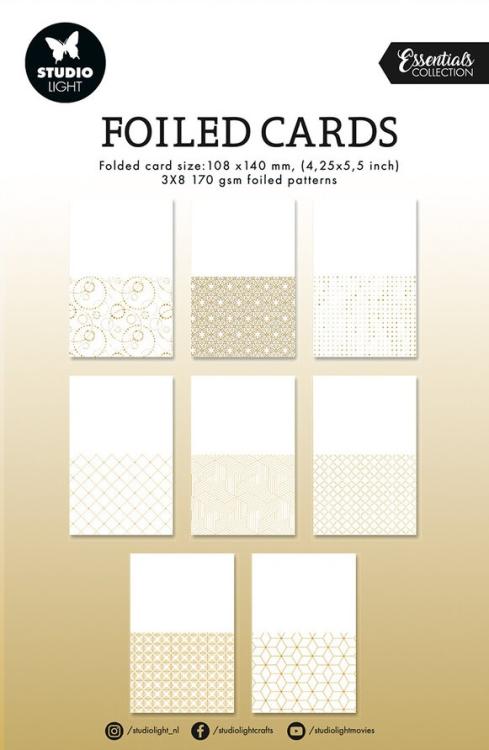 Studio Light Essentials Foiled Cards Folded Gold Foil #35