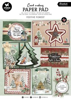 Studio Light Festive Forest A4 Christmas Essentials Card Making Pad #13